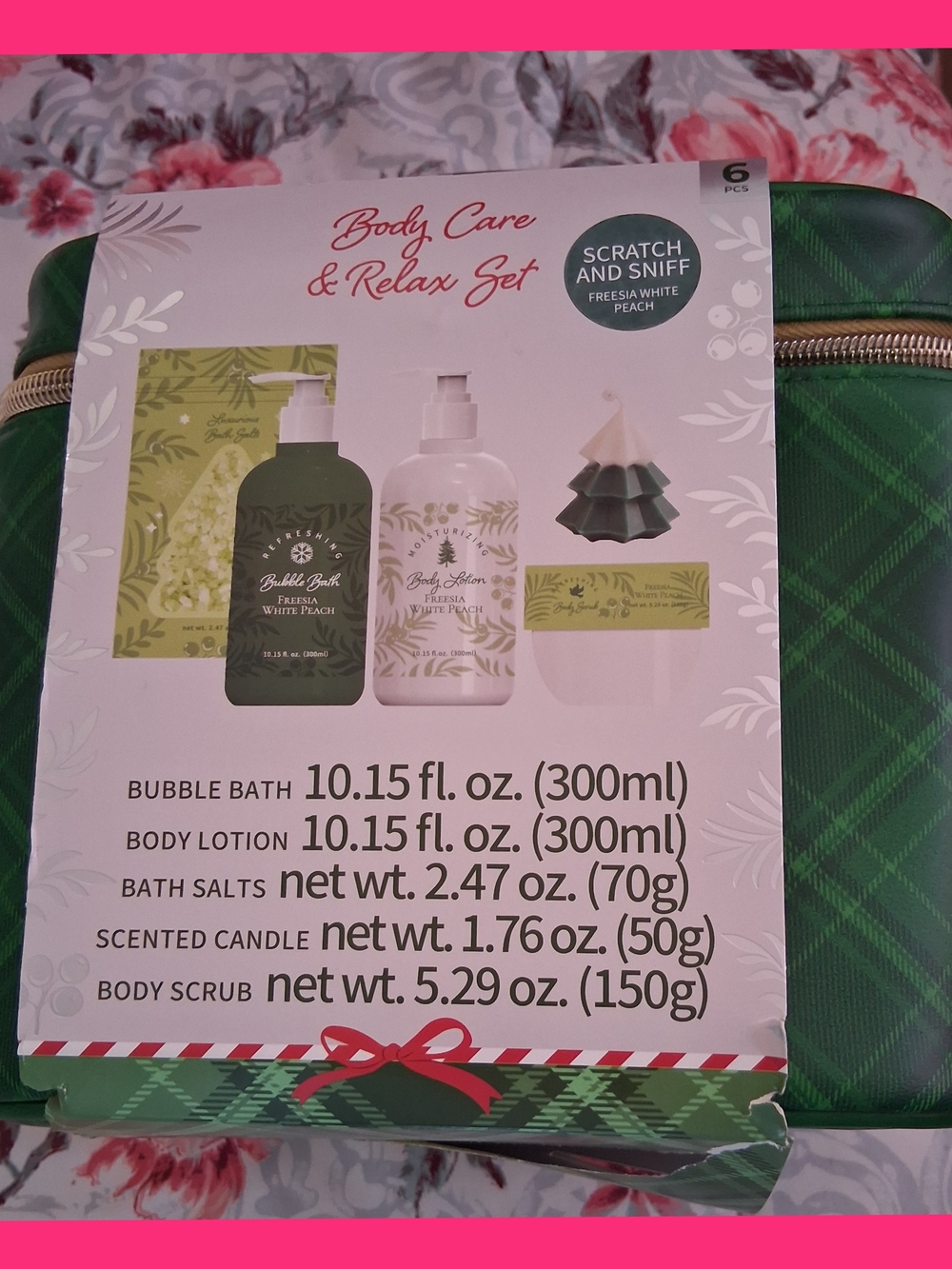 Body Care & Relax Set - Freesia White Peach (Green)